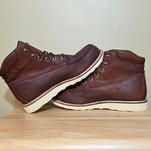 Chippewa Edge Walker 6" Waterproof Lace Up Wedge Boots Briar Haystack Men's 10.5 - Picture 4 of 7